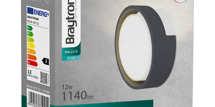 ndricues muror LED Braytron BG38-00732 12W 6500K IP65 Shqiperi ndricim outdoor rrethor dritë e bardhë per siguri dhe hyrje