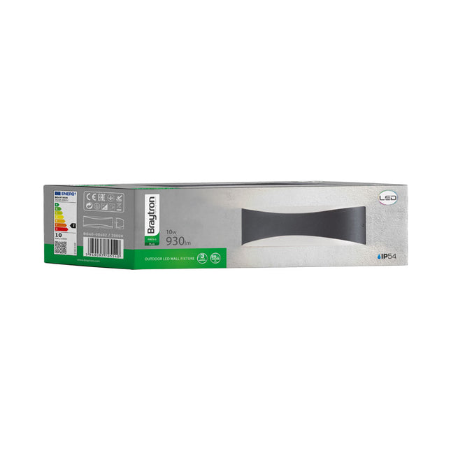 ndricues muror LED Braytron BG40-00602 10W 3000K IP54 Shqiperi ndricim outdoor dritë e ngrohtë alumini per hyrje dhe shkalle