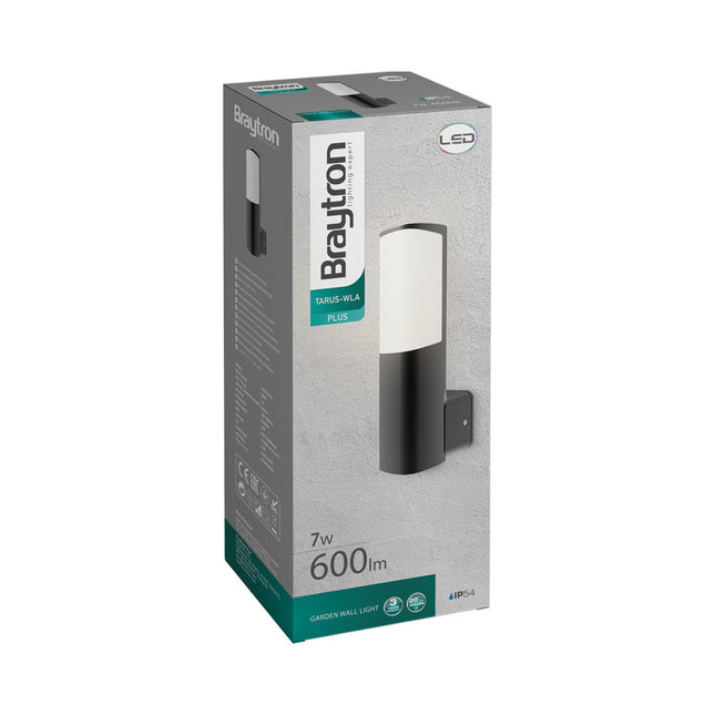 ndricues muror LED Braytron BG43-00902 7W 3000K IP54 Shqiperi ndricim outdoor vertikal dritë e ngrohtë per fasade dhe korridor