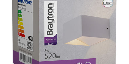 ndricues muror LED Braytron BH07-03100 8W 3000K square white Shqiperi ndricim dekorativ wall light katror modern
