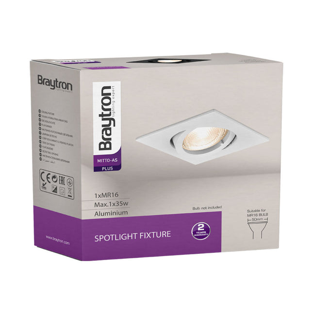spotlight GU10 Braytron BH03-02020 white recessed Shqiperi ndricim tavan modern spotlight i inkasuar per shtepi dhe zyra