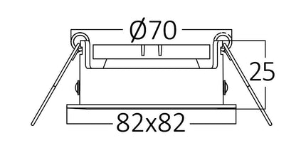 spotlight GU10 Braytron BH03-02020 white recessed Shqiperi ndricim tavan modern spotlight i inkasuar per shtepi dhe zyra