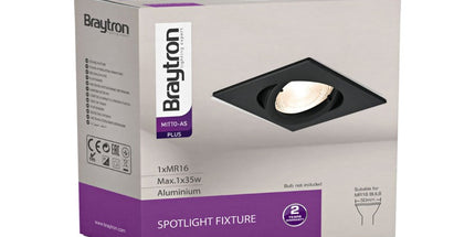 spotlight GU10 Braytron BH03-02021 black recessed Shqiperi ndricim tavan modern spotlight i zi per ambient modern dhe zyra