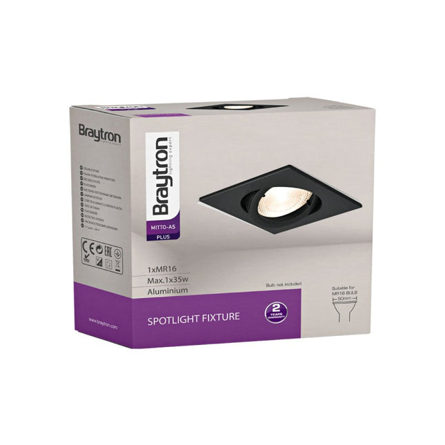 spotlight GU10 Braytron BH03-02021 black recessed Shqiperi ndricim tavan modern spotlight i zi per ambient modern dhe zyra
