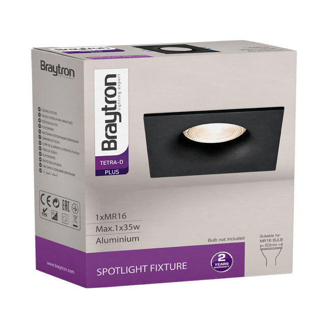 spotlight GU10 Braytron BH03-04041 black deep recessed Shqiperi ndricim tavan spotlight i zi i thellë per ambiente moderne dhe profesionale