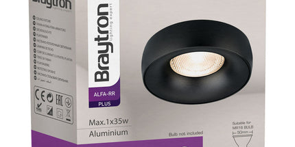 spotlight GU10 Braytron BH03-06011 black round recessed Shqiperi ndricim tavan modern spotlight i zi per ambiente moderne dhe profesionale
