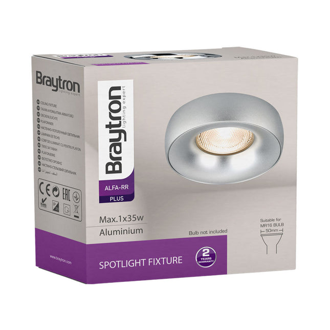 spotlight GU10 Braytron BH03-06015 chrome recessed Shqiperi ndricim tavan elegant spotlight alumini per shtepi dhe ambiente komerciale