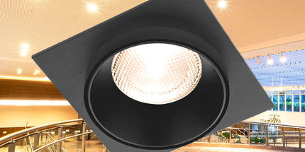 spotlight GU10 Braytron BH03-06051 square black recessed Shqiperi ndricim tavan katror i zi spotlight modern per ambiente profesionale
